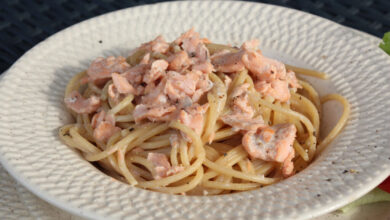 Photo of Халяль паста с лососем и шпинатом